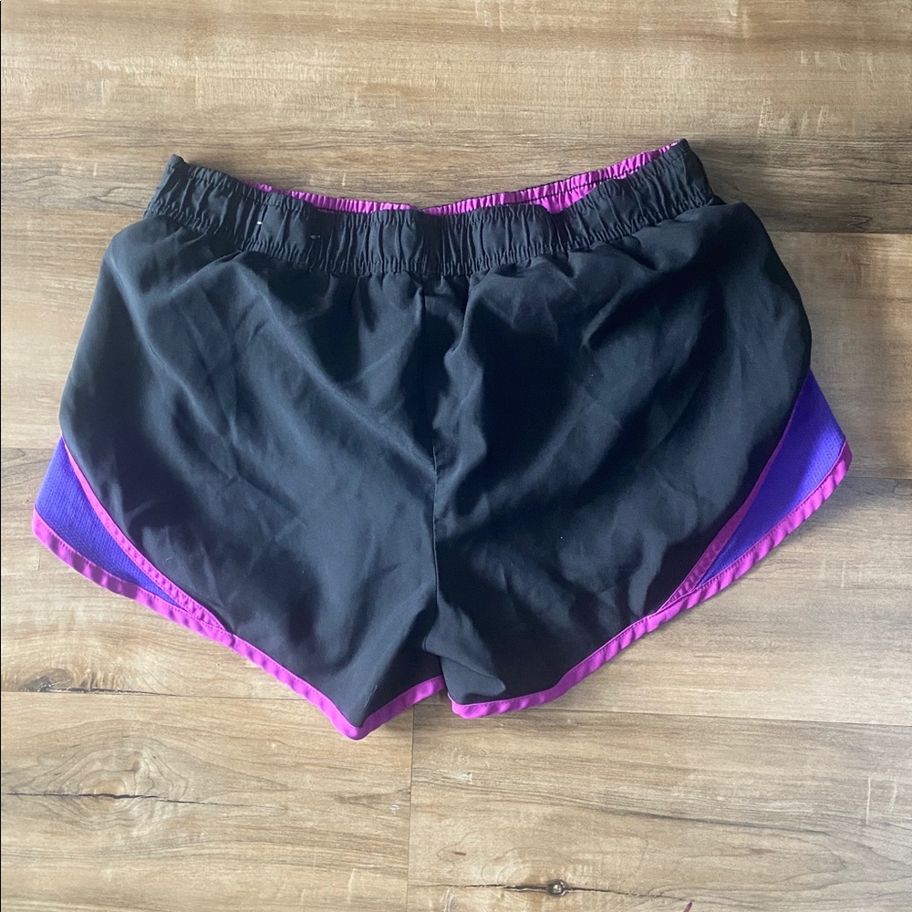 $2 - Xersion Women's Black and Purple Athletic Shorts - Picture 2 of 7